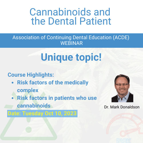 Tufts Dental CE - Mark Donaldson - Cannabis and the Dental Patient